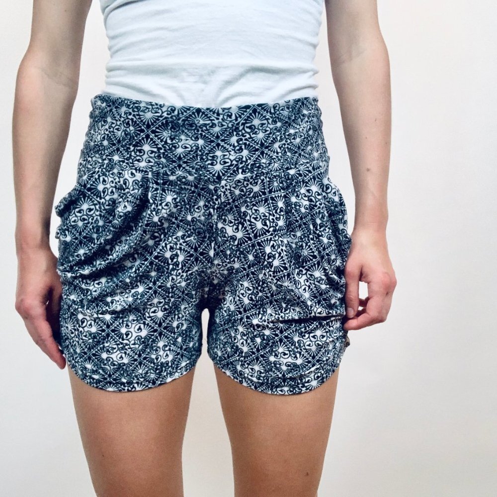 Black and white shorts